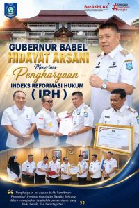 Gubernur Babel Toreh Prestasi Terima Piagam Penghargaan IRH