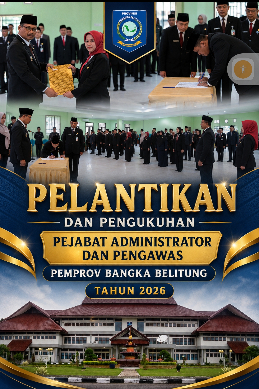 37 Pejabat Administrator dan Pengawas Pemprov Babel, Diminta Jadi Motor Pelayanan Publik