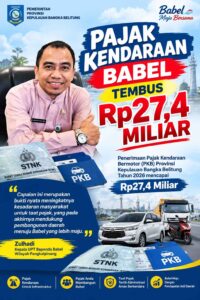 PAJAK KENDARAAN BABEL TEMBUS Rp27,4 MILIAR