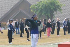 Uji Coba Senam Serumpun Sebalai jelang hari jadi ke -26  Babel