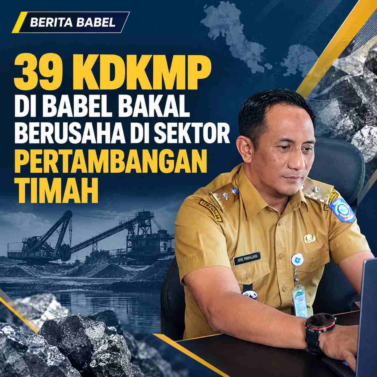 Sebanyak 39 KDKMP di Babel Bakal Berusaha di Sektor Pertambangan Timah